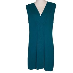 Soft Surroundings Teal Green Sleeveless Tank Dress, M, Lagenlook